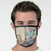 romantic french france travel paris eiffel tower face mask (Worn Him)