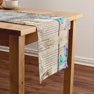 romantic french france travel paris eiffel tower medium table runner
