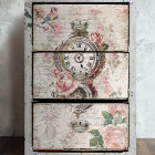 Romantic French Roses, Clock & Filigree Decoupage