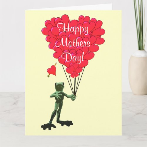 Romantic frog mothers day card