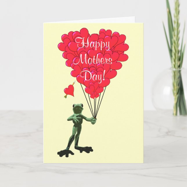 Romantic frog  mothers day card (Front)