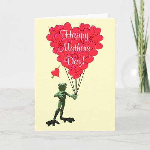 Romantic frog  mothers day card