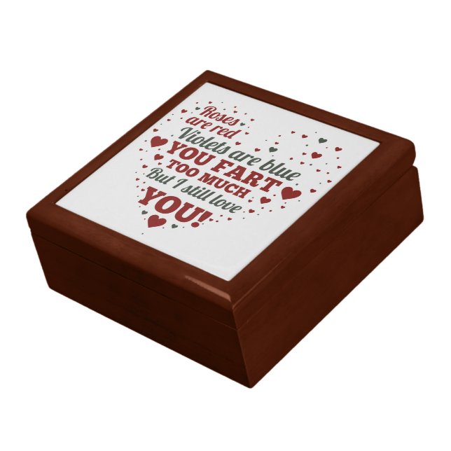 Romantic funny fart word art poem gift box (Side)