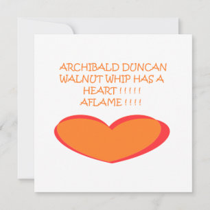 ROMANTIC FUNNY JOKE DESIGN COLORS ORANGE WHITE