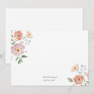 Romantic Garden Baby Shower note card
