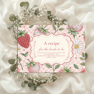 Romantic Garden Berry Bridal Shower Enclosure Card