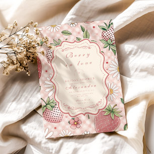 Romantic Garden Berry Bridal Shower Invitation