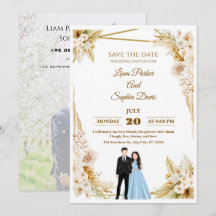 Romantic Garden Blush Floral Wedding Invitation