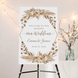 Romantic Garden Boho Wedding Poster  Rose Lavender