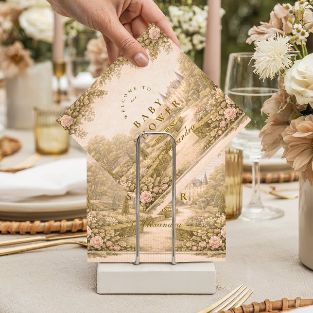 Romantic Garden Estate Path Baby Shower Napkins (Creator Uploaded)