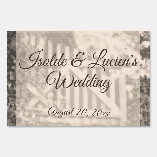 Romantic Garden Gate Sign (Front)