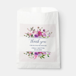 Romantic Garden Thank You Wedding Favor Bag