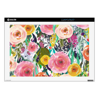 Romantic Garden Watercolor Flowers Skin For Laptop