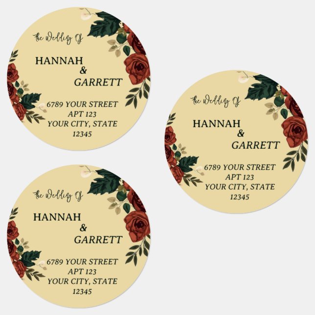 Romantic Garden Wedding Address Labels (Group)