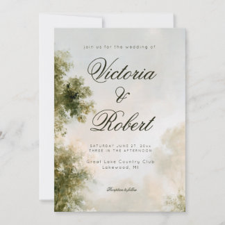 Romantic Garden Wedding Invitation