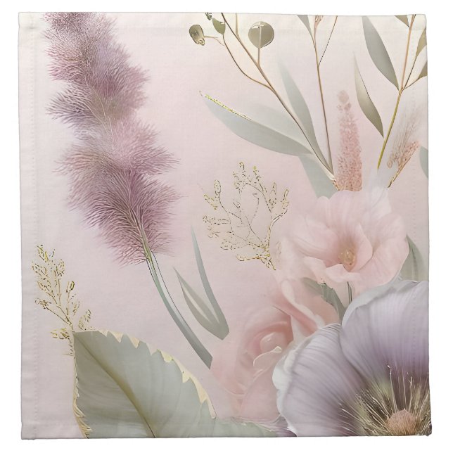 Romantic Garden Wedding Napkins (Front)