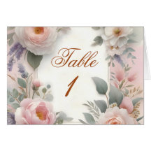 Romantic Garden Wedding Table Numbers