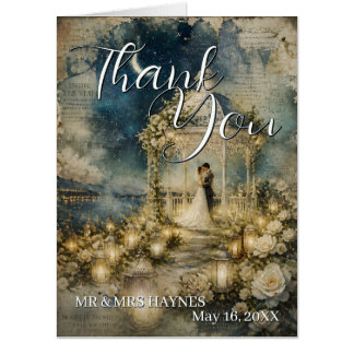 Romantic Garden Wedding Thank You Cards