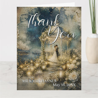 Romantic Garden Wedding Thank You Cards