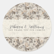 Romantic Gardenias Accent Retro Wedding