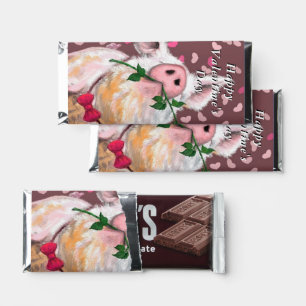 Romantic Gentleman Pig Funny Valentine's Day Hershey Bar Favors