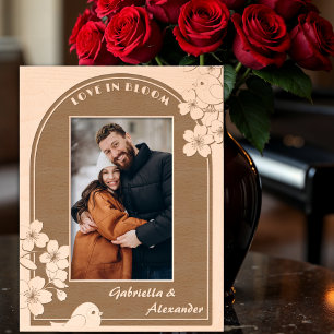 Romantic Gift for Couples - Little Birds Floral Engraved Frames