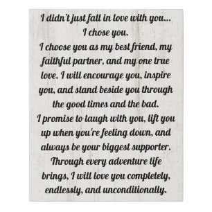 Romantic Gift For Wife/Husband Love Poem Print