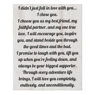 Romantic Gift For Wife/Husband Love Poem Print