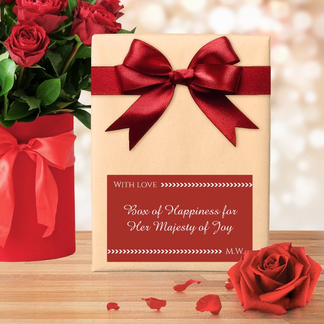 Romantic Gift Wrap for Anniversary Rectangular Sticker (Creator Uploaded)