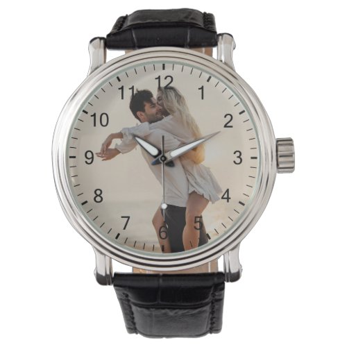 Romantic Gift  Your Personal Photo with Numbers  Watch