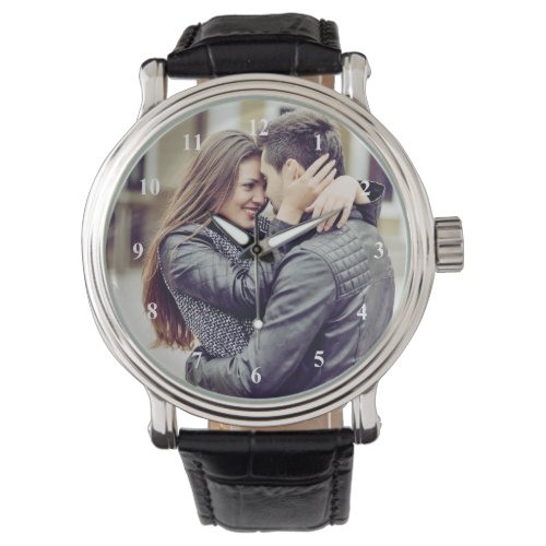 Romantic Gift  Your Personal Photo with Numbers Watch