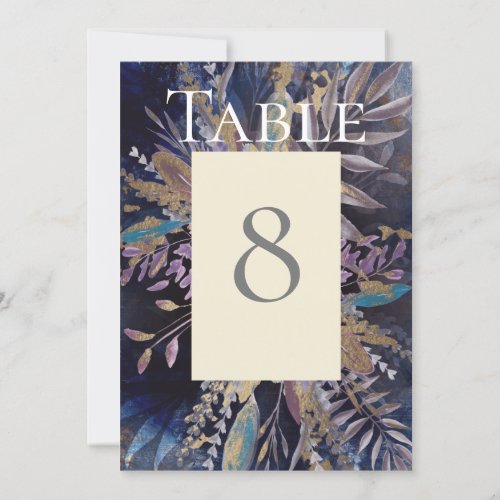 Romantic gilded double sided table sign invitation