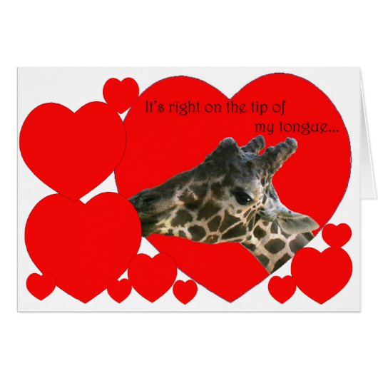 Romantic Giraffe Cards (Front Horizontal)