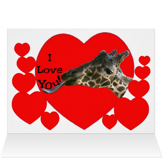 Romantic Giraffe Cards (Inside Horizontal (Top))