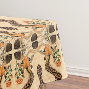 Romantic Giraffe - Funny Tablecloth