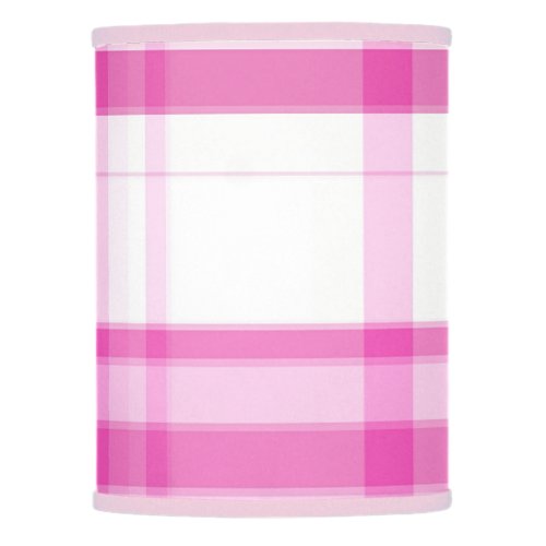 Romantic girly light pink and white tartan plaid lamp shade
