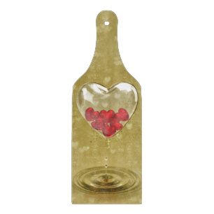 Romantic Glass Heart Design Cutting Board