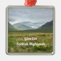 Romantic Glen Coe Mountains Scottish Highlands Metal Ornament
