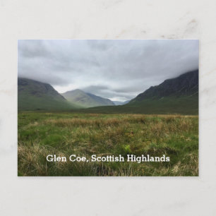 Romantic Glen Coe Mountains Scottish Highlands Postcard