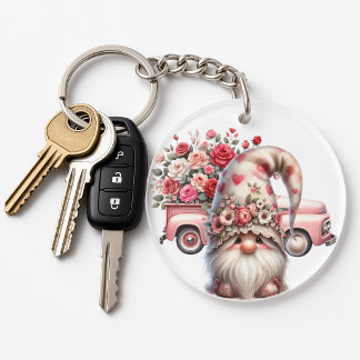 Romantic Gnome Keychain
