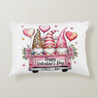 Romantic Gnomes in Pink Pickup- Valentin Accent Pillow