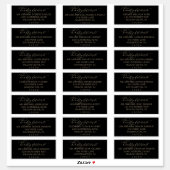 Romantic Gold and Black Guest Address Labels (Sheet)