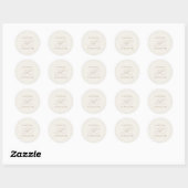 Romantic Gold and Ivory Wedding Envelope Seals (Sheet)