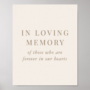 Romantic Gold and Ivory Wedding In Loving Memory Poster