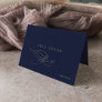 Romantic Gold and Navy Menu Option Place Cards