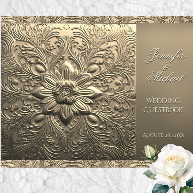 Romantic Gold Antique Look Guest Book (Creator Uploaded)