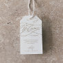 Romantic Gold Calligraphy Flourish Wedding Welcome Gift Tags