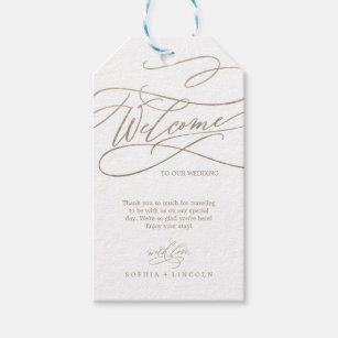 Welcome Wedding Favor Tags | Zazzle