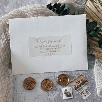 Romantic Navy Calligraphy Return Address Label