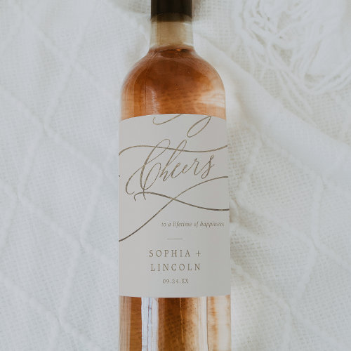 Romantic Gold Calligraphy | Ivory Cheers Wedding